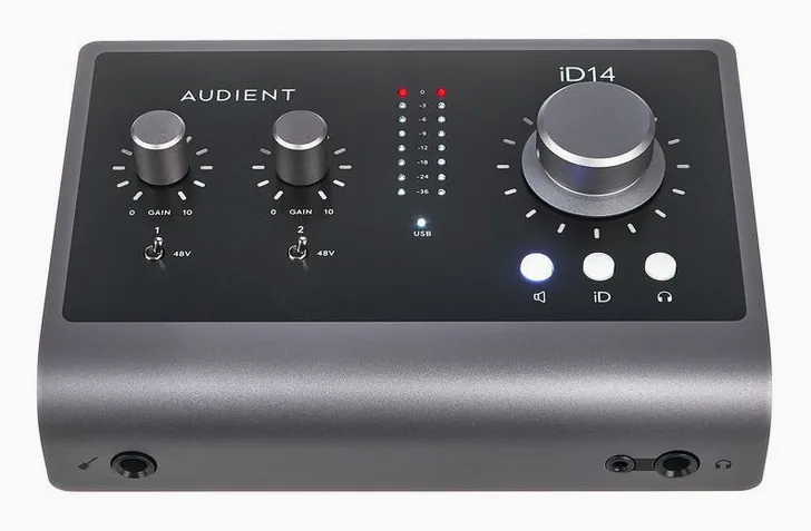 Audient iD14 MKII, vista 2