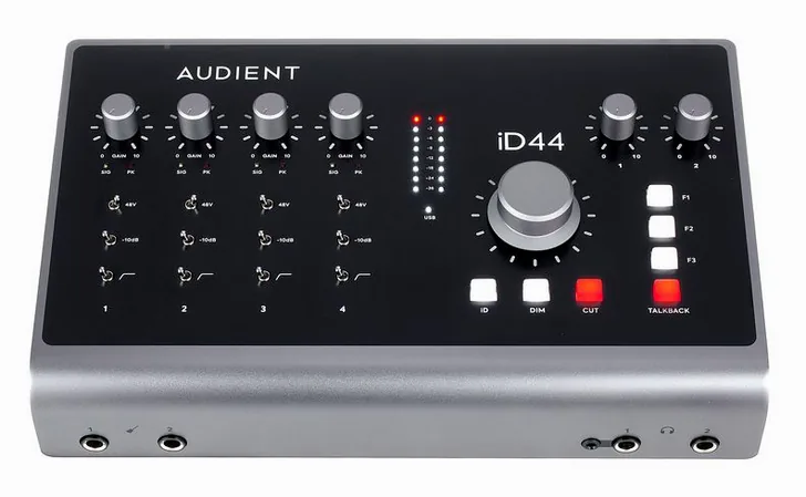 Audient iD44 MKII, vista 2