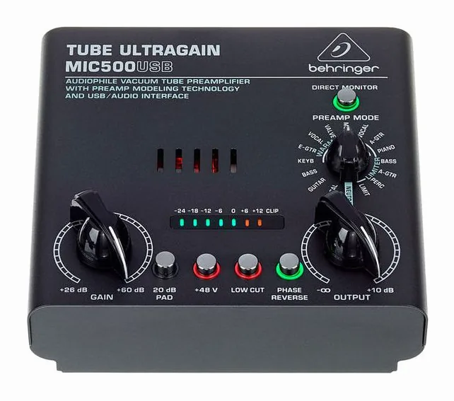 Behringer MIC500USB Tube Ultragain, vista 2
