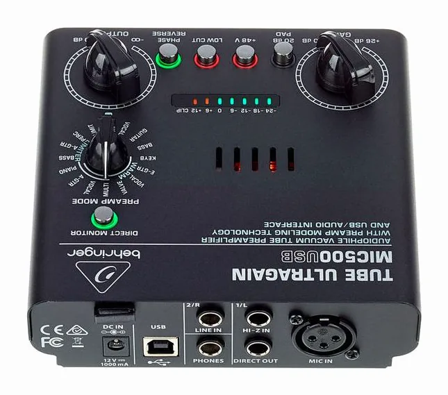 Behringer MIC500USB Tube Ultragain, vista 4