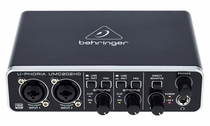 Behringer U-Phoria UMC202HD, vista 2