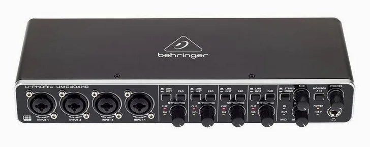 Behringer UMC404HD, vista 2