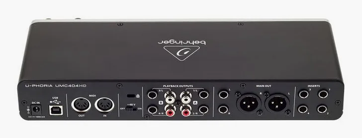 Behringer UMC404HD, vista 4
