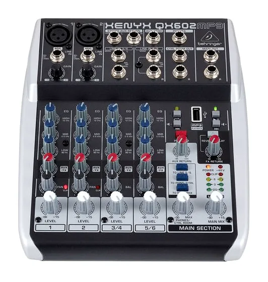 Behringer Xenyx QX602MP3, vista 2