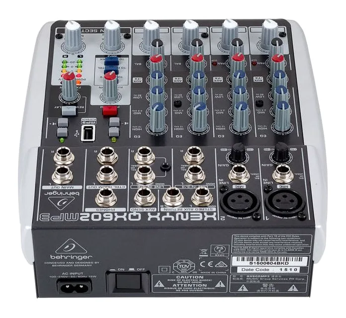 Behringer Xenyx QX602MP3, vista 4