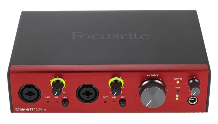 Focusrite Clarett+ 2Pre, vista 2