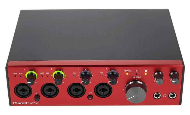 Focusrite Clarett+ 4Pre, vista 2