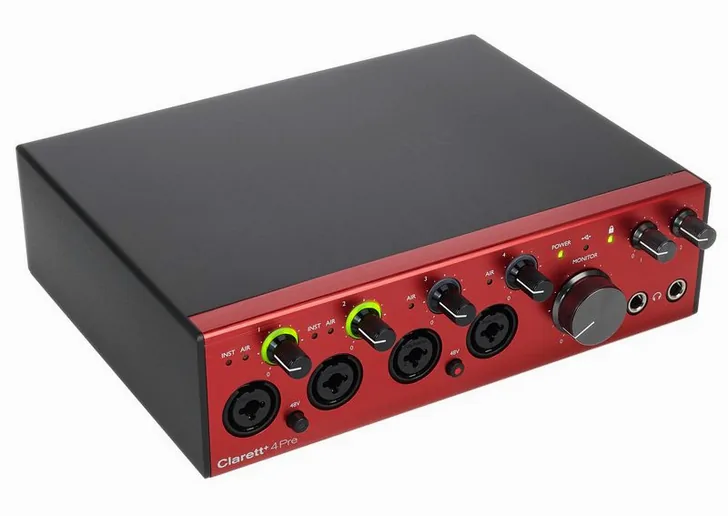 Focusrite Clarett+ 4Pre, vista 3