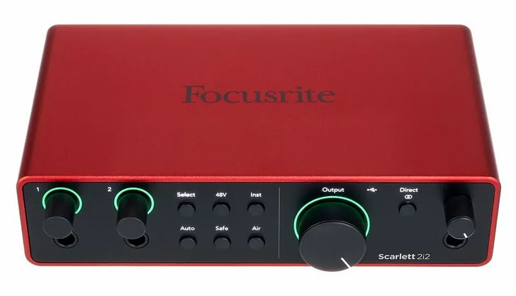 Focusrite Scarlett 2i2 4th Generation, vista 2