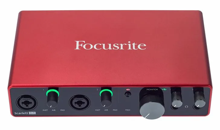 Focusrite Scarlett 8i6 3rd Gen, vista 2