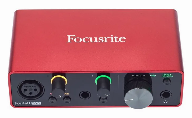 Focusrite Scarlett Solo 3rd Gen, vista 2