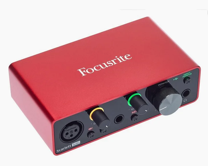 Focusrite Scarlett Solo 3rd Gen, vista 3