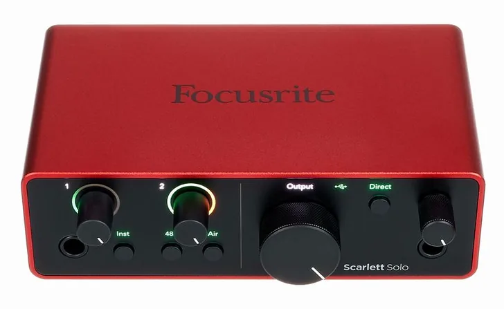 Focusrite Scarlett Solo 4th Gen, vista 2
