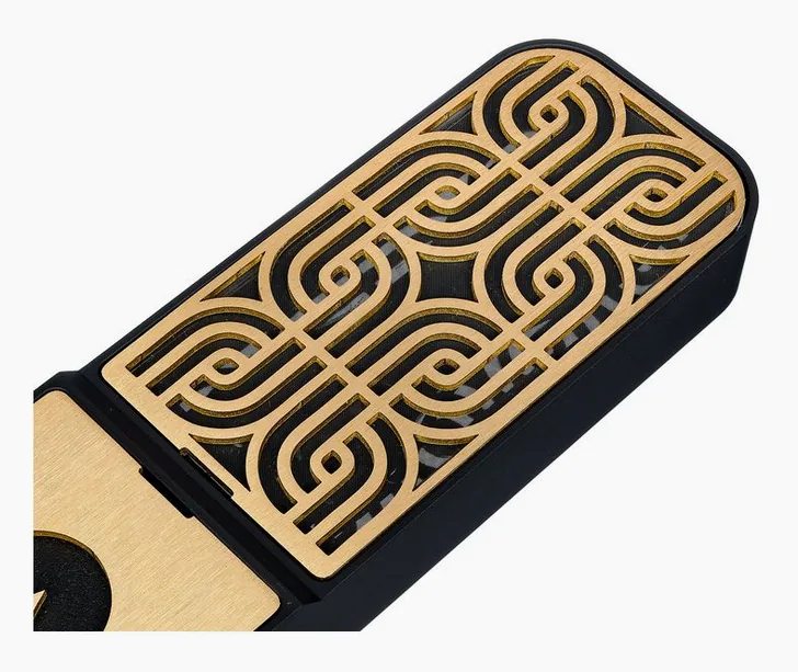 Ohma World Motif Ribbon Black & Brass, vista 4