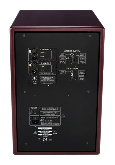 PSI Audio Sub A125-M Studio Red, vista 4