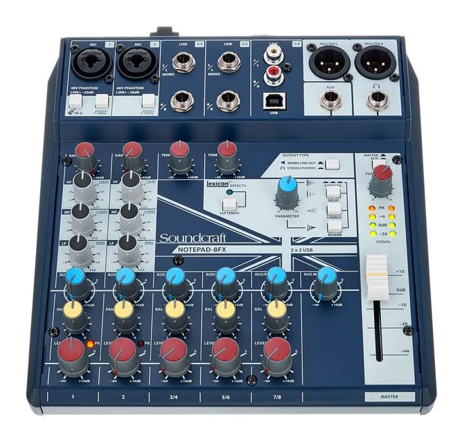Soundcraft Notepad-8FX, vista 2