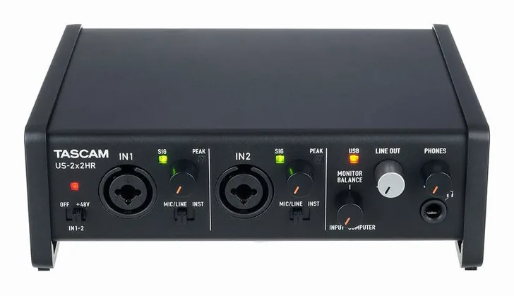 Tascam US-2x2HR, vista 2