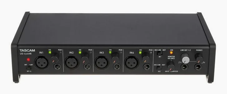 Tascam US-4x4HR, vista 2