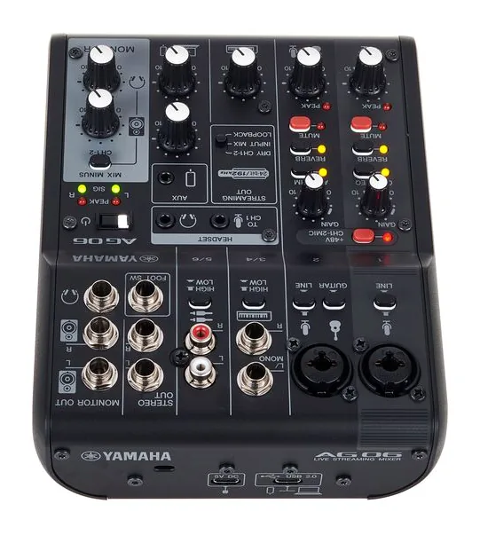 Yamaha AG06 MK2 BK, vista 4