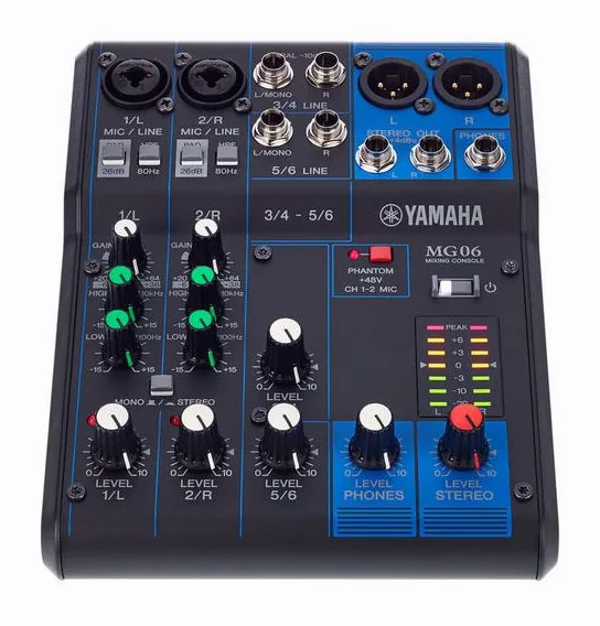 Yamaha MG06, vista 2