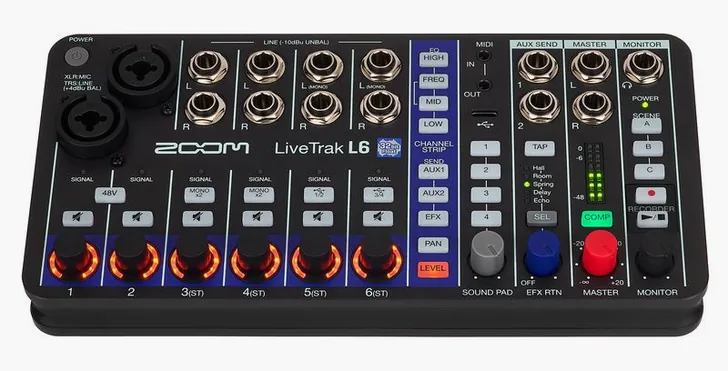 Zoom LiveTrak L-6, vista 2